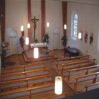 Innenansicht des Kirchenraumes in der Hauptanstalt (Zum Artikel über Seelsorge)
